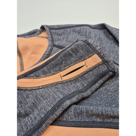 Lululemon Shirt Womens Small Gray Long Sleeve Running Thumbholes Pocket - Picture 9 of 11